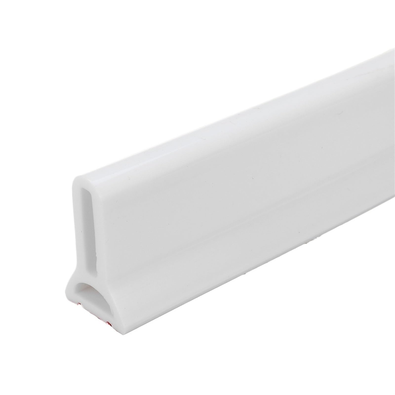Schwallschutzleiste Silikon-Duschbarriere, Badezimmer-Wasserstopper, Dusche, Rutschfeste Trocken- Und Nasstrennung, Hochwasserbarriere, Türboden-Dichtungsstreifen für Bad und Küche(TYPE D WHITE,2.0m)