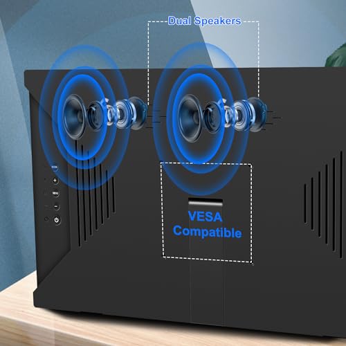 Image of Portable Monitor 13.3 Inch HD 1366 * 768 External Laptop Monitor HDMI Travel Monitor for Computer /PS3 /PC /Switch, Built-in Speakers & Kickstand