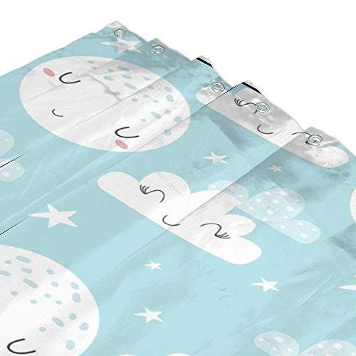 Rideau de douche licorne polyester 180x180cm avec 12 crochets