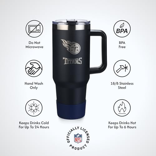 Image of The Memory Company Officially Licensed NFL - Tennessee Titans 46oz Game Day Tumbler with Laser Engraved Team Logo