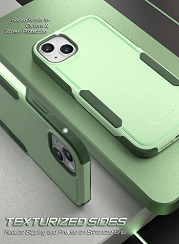 Coque iPhone 14 Plus robuste double couche et légère avec design mince couleur menthe