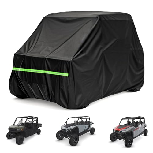 UTV Cover 4 Seater, BystralX Waterproof Heavy Duty 600D Side by Side Cover Compatible with Polaris Ranger Crew XP 1000 900 570 800 General RZR Defender Talon Teryx Mule 157
