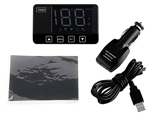 Trebs Snelheidsweergave, projectie snelheidsmeter op de voorruit – snelheidsregeling door GPS-snelheidssensor en alarmfunctie.