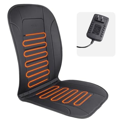 TISHIJIE Portable Heated Seat Cushion for Office Chair with Temperature Control and Timer, Back and Seat Heating - for Office/Home Use Cover