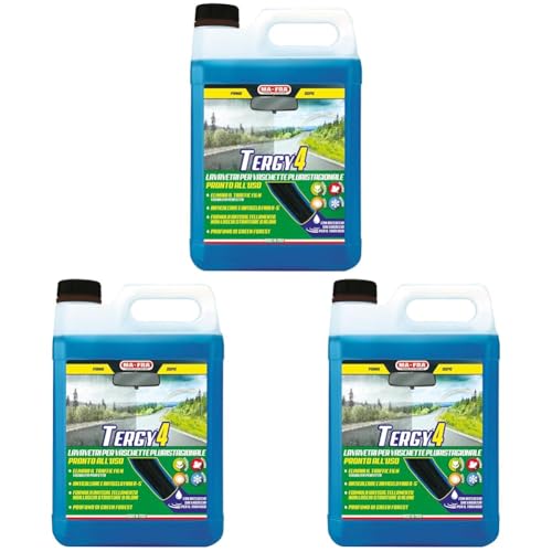 Mafra - Ma-Fra Tergy 4, Format 4,5L, Liquide Lave-Glace Automobile Multisaison prêt à l'emploi pour bacs Lave-Glace, Nettoyant Antigel pour Essuie-Glaces Jusqu'à -5°C, élimine Les Pellicules de Circulation