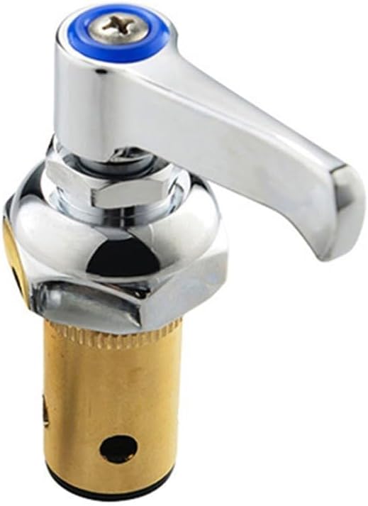 – Hot Cold Side Handle Stem, Assembly Replacement for Brass Faucets, 3-1/8 Inch Height, Copper Quarter Turn Cartridge with Spring Check