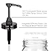 2 Pack Mason Jar Syrup Dispenser Pump Lids, Coffee Syrup Dispensers for Regular Mouth Mason Jars with Rust Proof Plastic Pumps and lids, Kitchen Food Grade Honey Dispenser Pump, Black