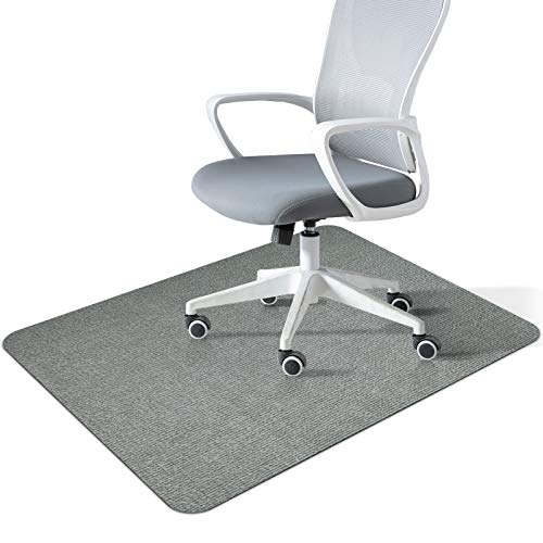 Office Chair Mat For Hardwood Floor, 1/6 In Thick 55"X35" Rolling Chair Mat, Desk Computer Gaming Chair Mat, Tile Floor, Under Desk Low-Pile Rug, Multi-Purpose Floor Protector For Home Office Grey #TOP14