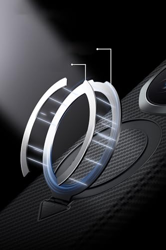 Coque pour Honor Magic V6 avec support magnétique noir - 3