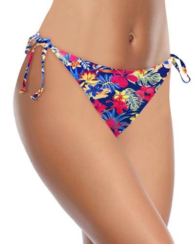 Image of Holipick Bikini Bottoms for Women String Bathing Suit Bottom with Moderate Coverage Low Waist Swim Bottom