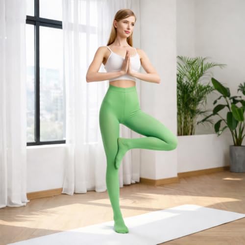 Image of Women's 80 Den Soft Semi Opaque Tights, Women's Pantyhose High Twist Yarn Tights