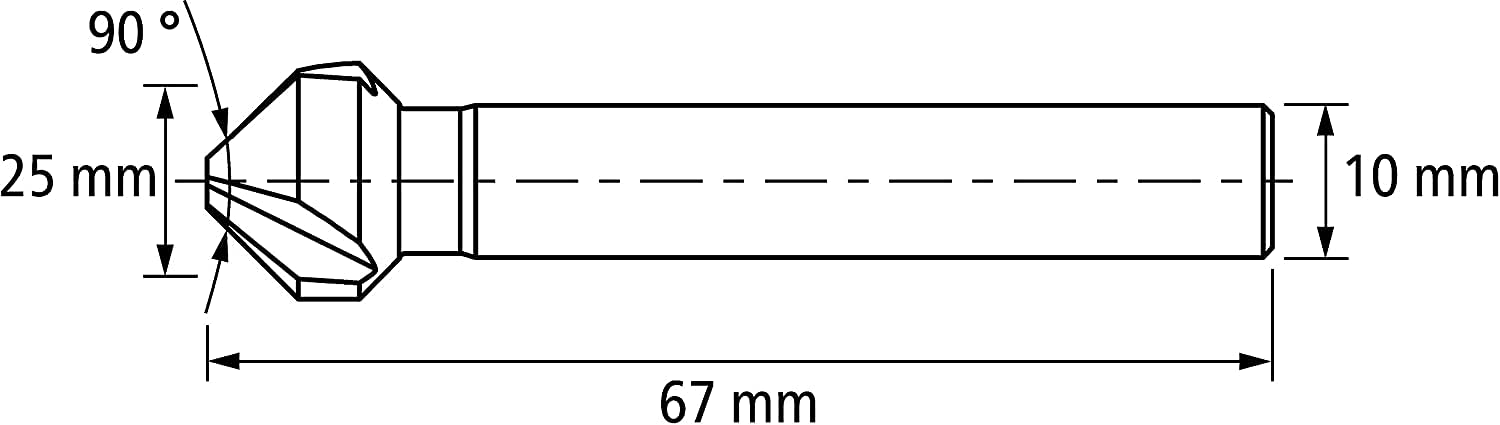 AVELLAN. CÓNICO KES HSS DIN335 C90° 25,0