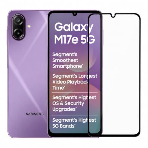 Image of Military-Grade Tempered Glass Screen Protector Compatible for Samsung Galaxy M17e / M17E 5G with Edge-to-Edge Coverage and Easy Self Installation Kit (Samsung Galaxy M17e 5G)