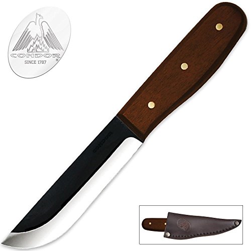 Condor Tool & Knife, Bushcraft Basic Camping Knife, 4in Blade, Walnut Handle