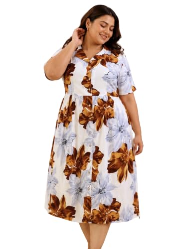 Image of ZELENA Rayon Lapel Neck Zipless Maternity Feeding Dress | Soft 100% rayon dress featuring a lapel neck, button-down zipless nursing , and half sleeves