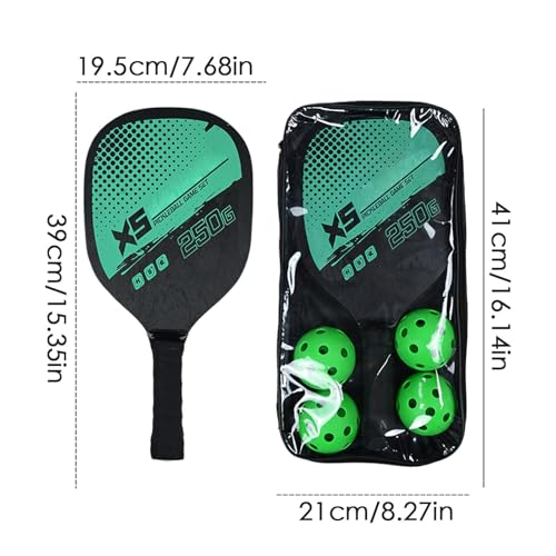 Ensemble de Raquettes Pickle Ball Kit Complet avec 4 Boules de Cornichon