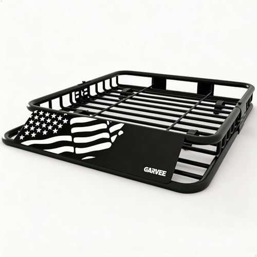 Garvee Universal Roof Rack Cargo Carrier Basket, 200 Lbs Capacity Rooftop Cargo Rack, Car Top Luggage Holder Basket Heavy Duty for SUVs, Trucks, Vehic