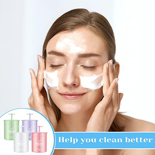 4 peças de espuma facial limpador de viagem espuma de lavagem facial conveniente para cuidados com a