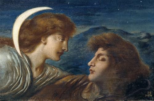 Affiche la lune et le sommeil Simeon Art portrait impression toile decoration