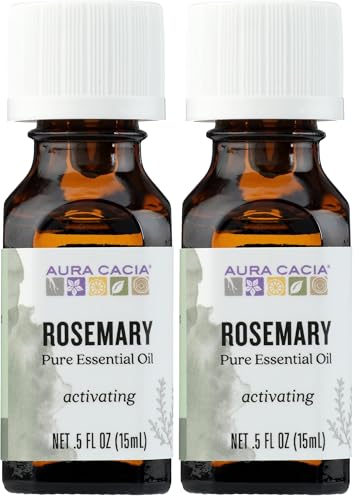 Aceite esencial de romero Aura Cacia 0.5 Fl Oz pack 2