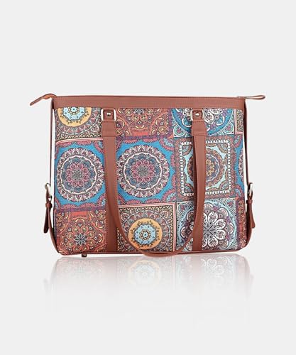 Image of Stylish Tote Bags for Office Use | Laptop Bag 15.6 inch | Purse for Women | Vegan Leather Handbag | Daily & Travel Use |