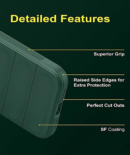 Image of WOW IMAGINE Ultimate Silicon Back Cover Case for Apple iPhone 14 Plus | Military Grade Drop Protection Shockproof Bumper | Anti-Slip Grip | Scratch Proof Micro-Fibre Cloth Inside (Forest Green)