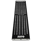 KOTO Carpet Checkout Schwarz, 237x60cm Dartmatte, Professionelle Dartmatte zum Schutz des Bodens und der Dartpfeile, Mit Score-Indikation und Oche, Die Rechenhilfe Macht Ihnen das Rechnen Einfacher!
