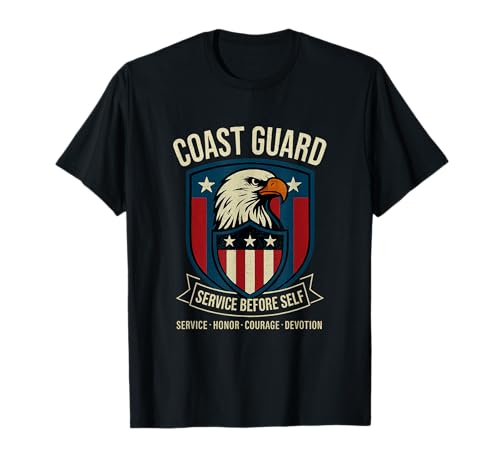 Patriotic Eagle - Coast Guard Vintage American Strength Camiseta