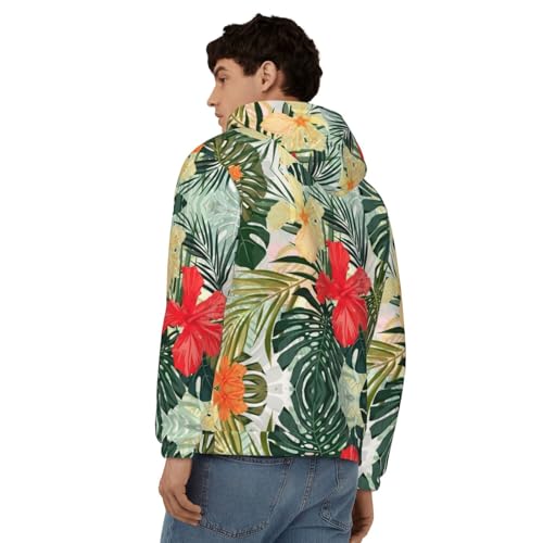 Summer Hawaiian Print Men Hoodie Stylish Winter Hoodies For Warm Zip Up Hooded Sweatshirt With Pockets4