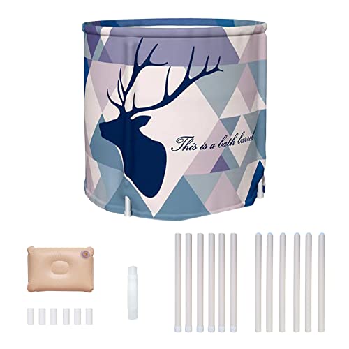 Hotmax Portable Foldable Bathtub Kit, Soaking Hot/Cold Water Ice Tub For Adult, Multi-Layer Thickened Material To Keep Temperature, Freestanding Bathroom Spa Tub, Ice Bath (27.6 X 26.8 Inches) #TOP14