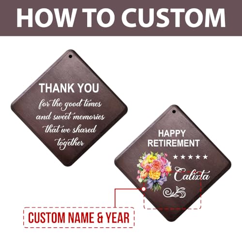Image of Personalized Retirement Wind Chime for Women & Men, Going Away Farewell Gifts for Coworkers Teacher Boss Leader,Coworker Leaving Customized Wind Chime, Happy Retirement Gifts