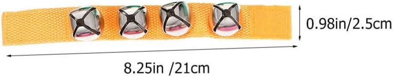 ERINGOGO Wrist Band Jingle Bells: 2pcs Christmas Hand Percussion Rattle Musical Rhythm Wristband Hand Bell Bracelet Musical Rhythm Instrument for School Kids Baby Infant Newborn Gift Orange : Musical Instruments