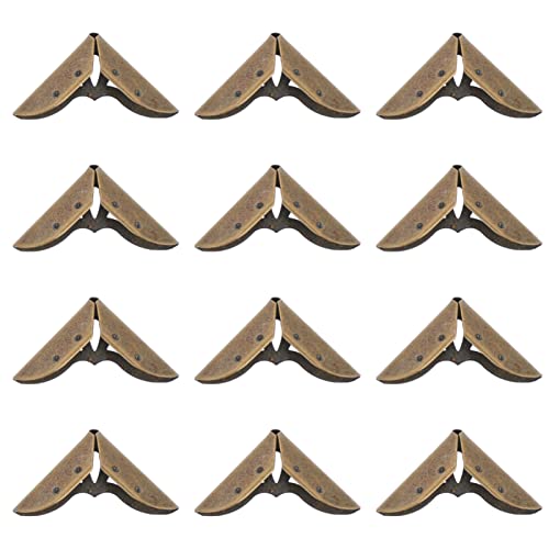 LALAFINA Metal Hollow Album Corner Protectors 12pcs Bronze Book Corner Protectors