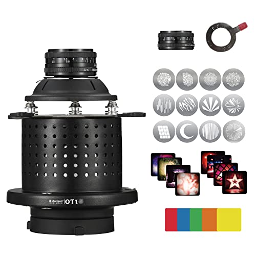 Soonpho Conical Optical Snoot For Portrait Cosplay Photography With 50Mm Lens, 12 Gobo Kit, Color/Graphic Filters, Bowens Mount, Ef Mount #TOP16