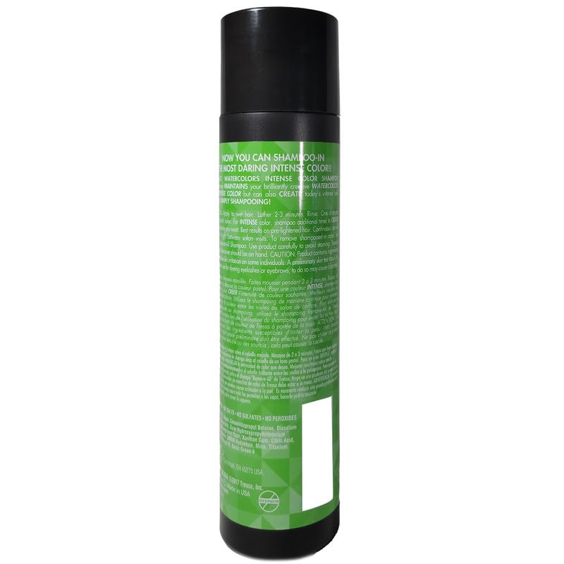 Miniatura 7 de Watercolors Intense Color Depositing Champú, color de cabello semipermanente 8.5 oz - VERDE