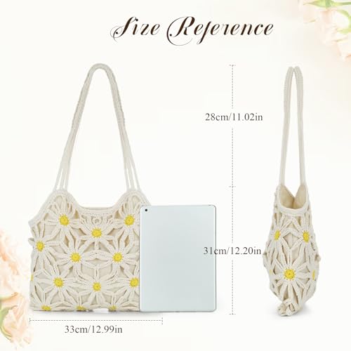 Bolso de playa tejido a crochet para mujer miniatura 4