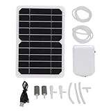Solar-Teichbelüfter, 2000 MAh, Wasserdichte Solar-Luftpumpe, Geräuscharme Hydrokultur-Luftpumpe, Solarbetriebener Teichsprudler, Teich-Oxygenator für Fischteich, Aquarium, Tank
