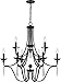 Quoizel JOU5032PN Joules Crystal Drop Chandelier, 9-Light 540 Watts, Palladian Bronze