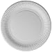 Plato desechable de papel, 23 cm, color blanco, 100 unidades