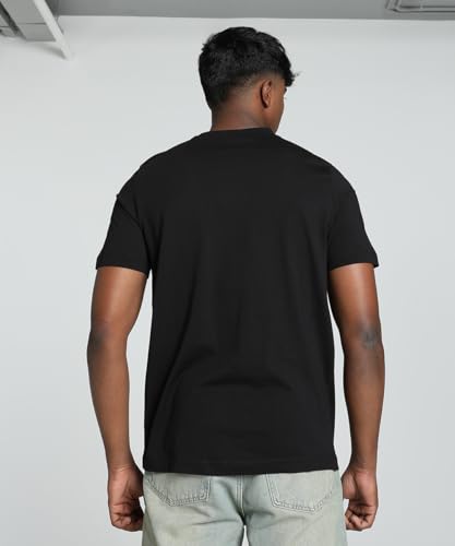 Image of Puma Men Cotton Graphic Print Regular Fit T-Shirt