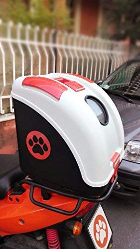POW Pet Carrier Hundetransportbox für Hunde zur Befestigung auf dem Moped, Motorrad, Fahrrad und geeignet auch für das Auto