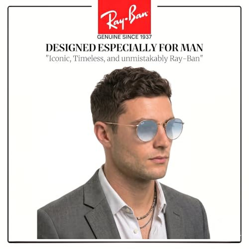 Image of Ray-Ban RB3447 ROUND METAL Round Shaped Sunglasses for Men with Official RAYBAN Eyewear Kit