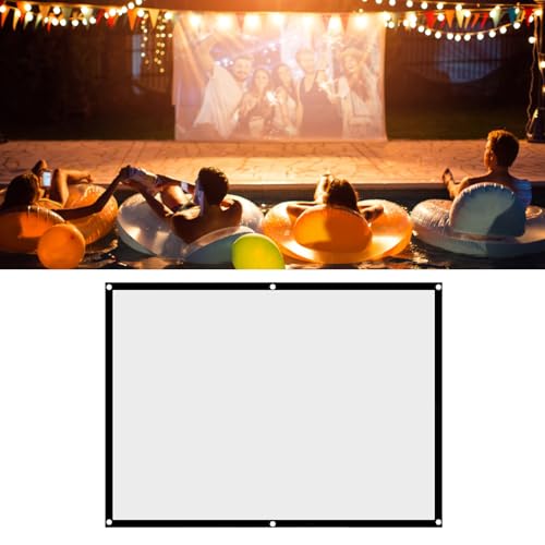 Pantalla de proyección retráctil para exterior 100 pulgadas miniatura 7