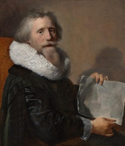 Affiche toile autoportrait de Paulus Moreelse reproduction 60x90cm