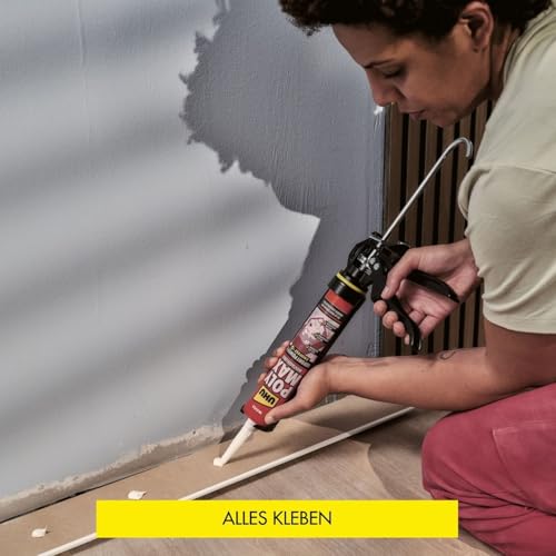 UHU POLY MAX POWER Montagekleber transparent, Kartusche 300g