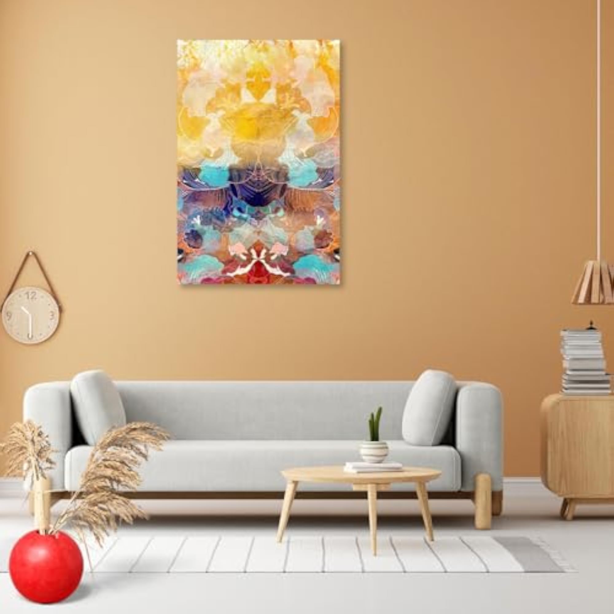 Watercolor Geometric Elements D1 Peel & Stick Vinyl Wall Sticker