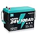 ECOBOSS 24V 100Ah LiFePO4 Battery, 2560Wh Deep Cycle Lithium Battery, 100A BMS, 15000+ Cycles, Low-Temp Cutoff Protection, Lithium Battery for Solar, RV, Backup Power, Off Grid