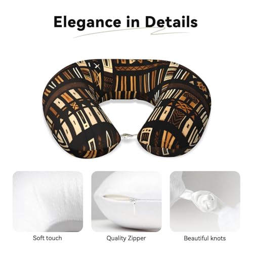 Almohada cervical de tela africana para viaje miniatura 4