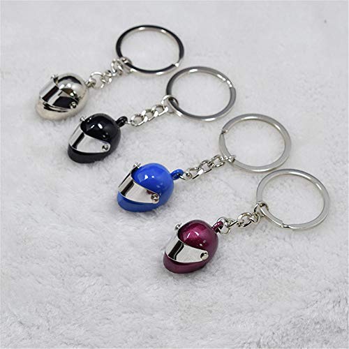 Fresco Nero Moto Casco Portachiavi 8 X 2.8 X 2 Cm