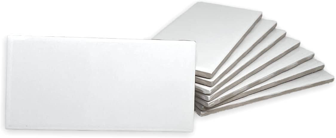 Tenedos White 3x6 Matte Ceramic Subway Wall Tile – Italian Design for Kitchen Backsplash, Shower, Bathroom & Accent Walls (Box of 80 Tiles, Covers 10 Sqft)